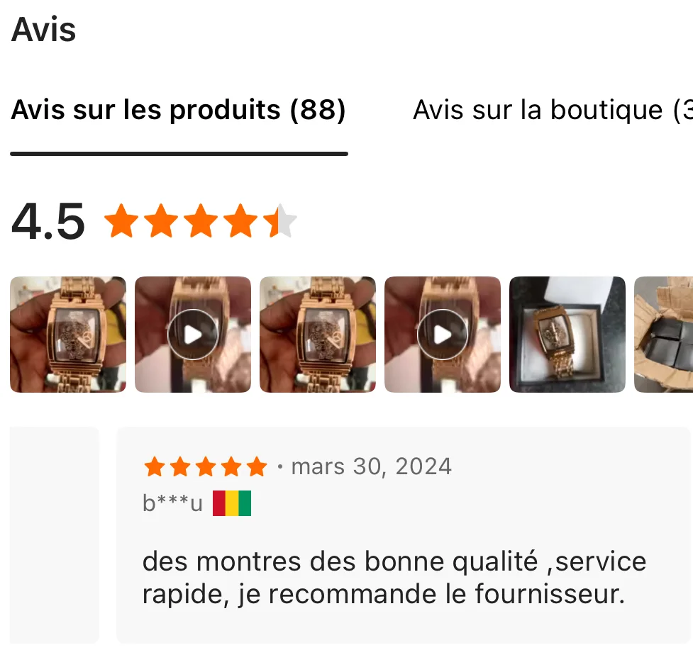 Montre carrée squelette dorée – Élégance & solidité